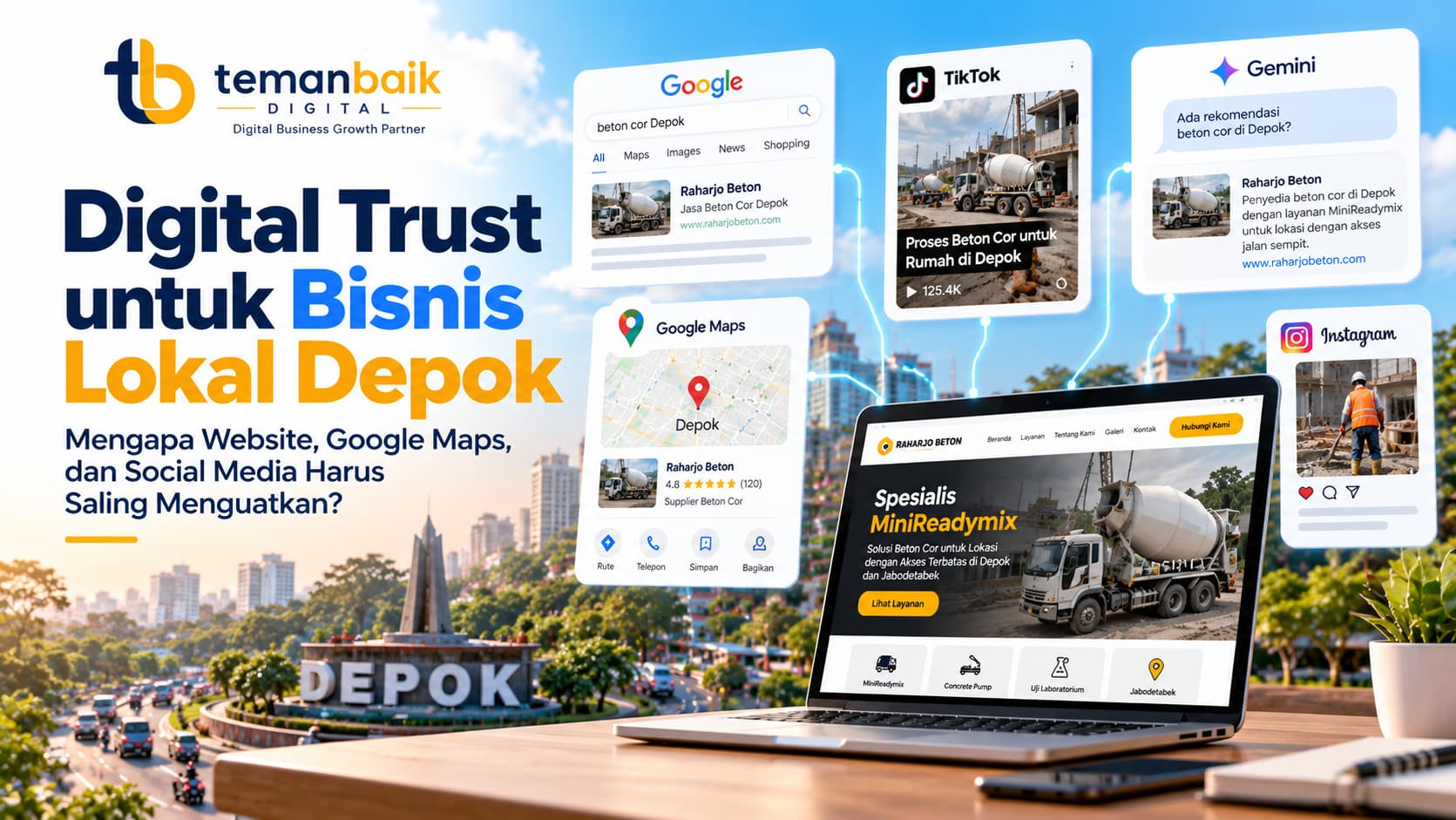 Digital Trust terbentuk ketika informasi bisnis di website, Google Maps, social media, dan berbagai platform digital saling menguatkan.