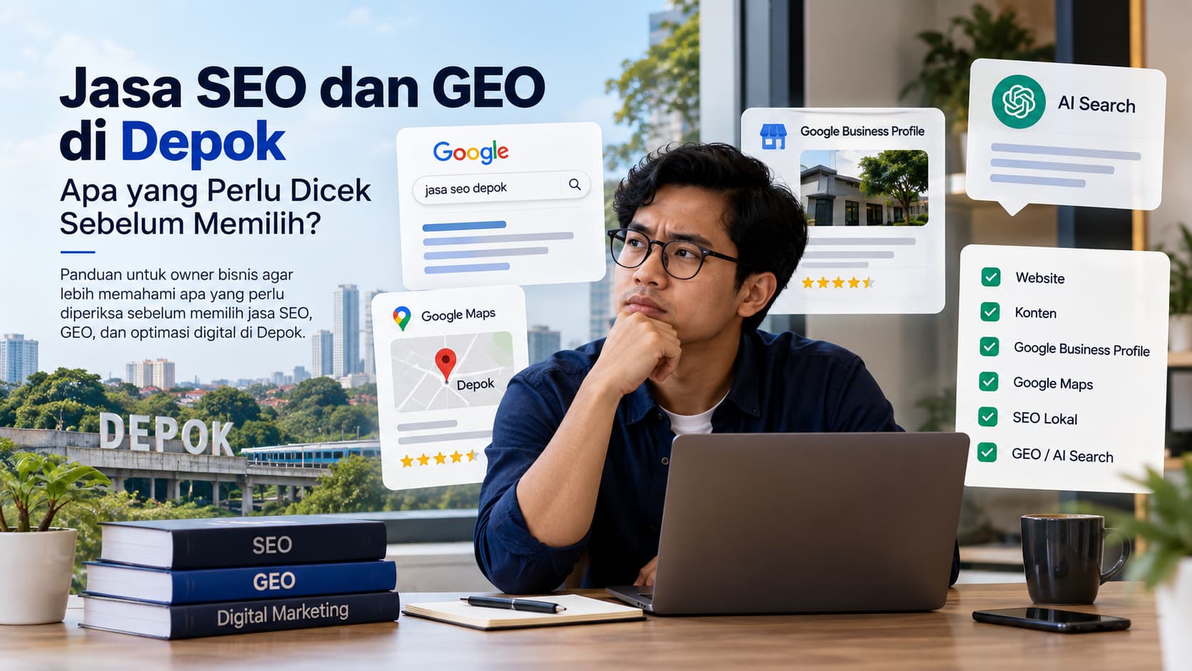 Jasa SEO dan GEO di Depok untuk bisnis lokal